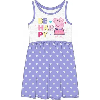 Dívčí šaty DOVOZ EU DÍVČÍ ŠATY PRASÁTKO PEPPA PIG fialové Velikost: 104