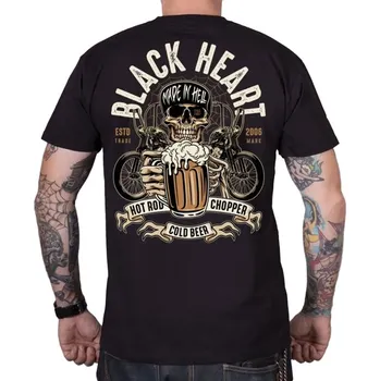 Pánské tričko Tričko Black Heart Beer Biker černé