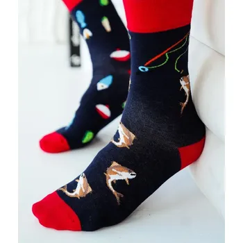 Pánské ponožky DOVOZ EU PÁNSKÉ TRENDY PONOŽKY RYBÁŘ Velikost: 42/46