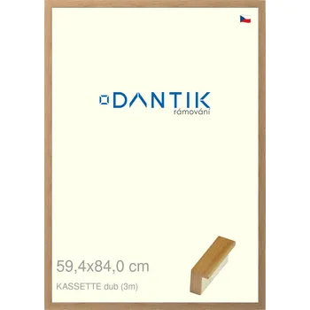 Rám na obraz DANTIK rámeček 59,4x84 | KASSETTE dub (Plexi Čiré) (Vyrobeno s láskou u nás v DANTIKU)