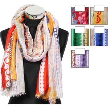 Šála Charm Pestrobarevná lehká šála, 90x180 cm, mix barev