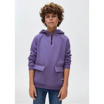 Chlapecké oblečení Chlapecká mikina s kapucí fialová Mayoral 7429 Velikost: 10 let (140 cm)