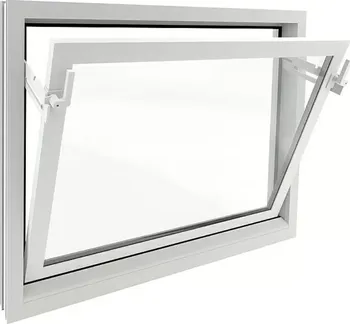 Okno Suterénní plastové okno vyklápěcí dvojsklo bílé 60 x 40 cm