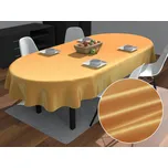 Saténový oválný ubrus polyesterový Satén LUX-029 Zlatý 140x220 cm