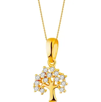 Přívěsek Zlatý přívěsek se zirkony - strom - Z-747.02