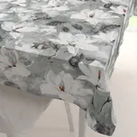 Sametový obdélníkový ubrus Tamara TMR-016 Designové květiny na šedozeleném 100x160 cm