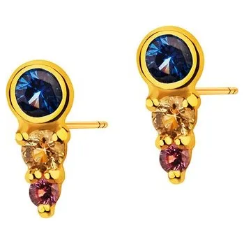 Náušnice Zlaté náušnice se zirkony - K-820.02