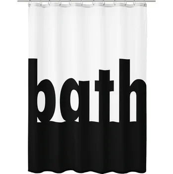 Sprchový závěs Kleine Wolke Bath sprchový závěs 200x180 cm bílá-černá 5959185305