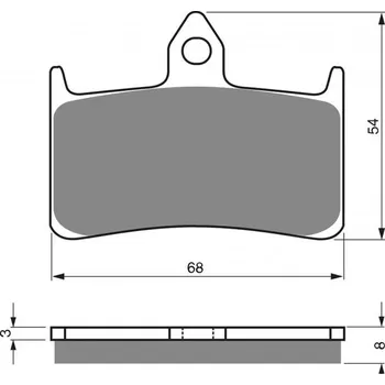 Brzda pro motocykl GOLDFREN Brzdové destičky GOLDFREN 069 S3