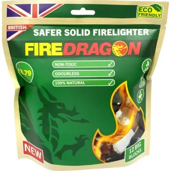 Podpalovač FireDRAGON ECO gelové palivo 12ks (Ekologicky nezávadné a vysoce hořlavé gelové palivo vyrobené ze 100% přírodních surovin, určené pro vaření a podpalování, 12ks/27g.)