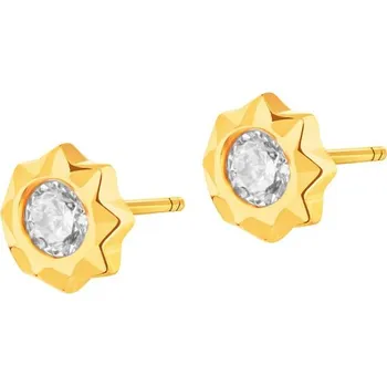 Náušnice Zlaté náušnice se zirkony - hvězdy - AP529-0736