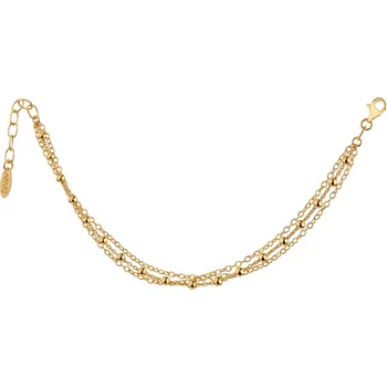 Náramek Pozlacený stříbrný náramek - kuličky - AP534-4752