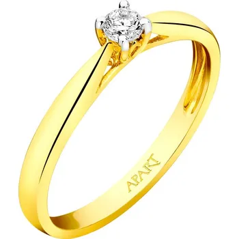 Prsten Prsten ze žlutého zlata s briliantem - 0,08 ct - ryzost 585 - 110.353