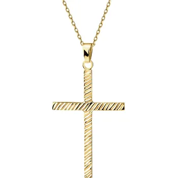 Přívěsek Zlatý přívěsek - kříž - AP537-9400