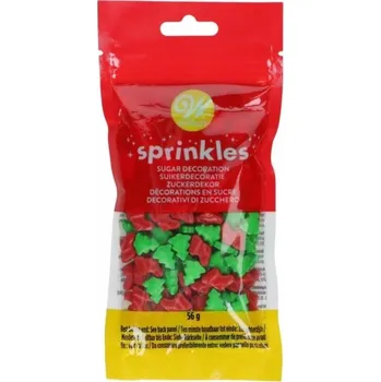 Jedlá dekorace na dort Wilton Cukrové sypání stromečky a punčochy