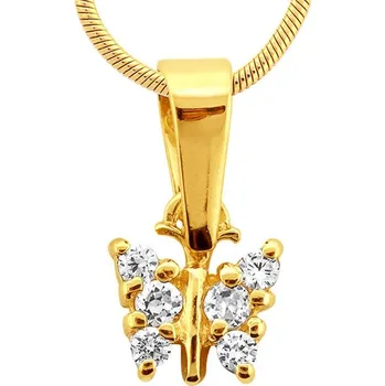 Přívěsek Zlatý přívěsek se zirkony - motýl - Z-281.03