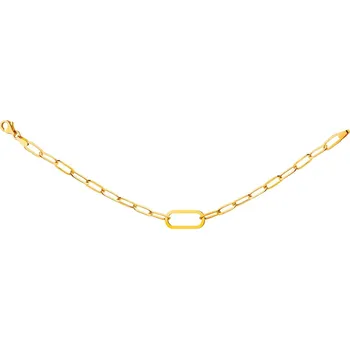 Náramek Zlatý náramek - paper clip - AP534-6305