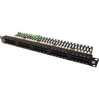 Patch panel Solarix Solarix 19" ISDN panel Solarix 50 x RJ45 černý 1U SX50-ISDN-BK