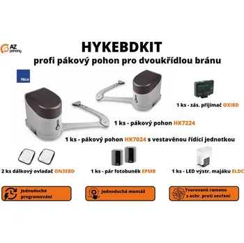 HykeBDKit - HYKEBDKCE profi pákový pohon pro dvoukřídlou bránu