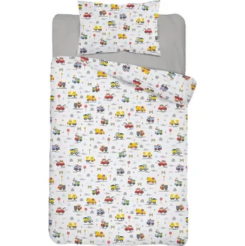 Povlečení Bavlněné dětské povlečení Autíčka Rozměr: 45x60 a 90x140 cm