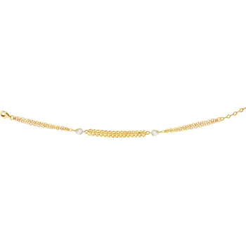 Náramek Zlatý náramek se zirkony, anker - AP533-2611