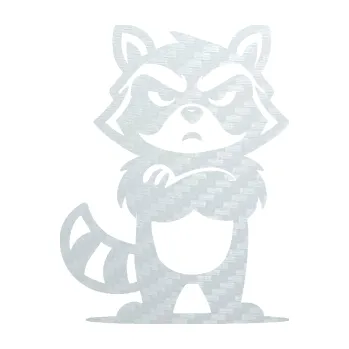 Samolepící dekorace Mýval 004 pravá zamračený (51 - 3D karbon bílý) SAMOLEPKA NA AUTO, NÁLEPKA, FÓLIE, POLEP, TUNING, VLASTNÍ TEXT, TISK, AUTOSAMOLEPKY.cz, POLEPY, OBRÁZEK, LOGO, 3D STICKERS