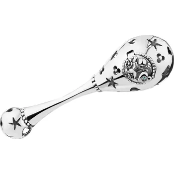 Stříbrné chrastítko s krystalem - AP129-4959