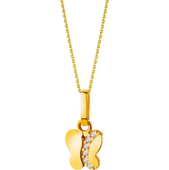 Přívěsek Zlatý přívěsek se zirkony - motýl - AP529-1430