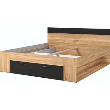 Postel MAGGIE postel 180x200 cm, dub mauvella/černá +možnost VÝNOSU + vyzvednutí ZDARMA