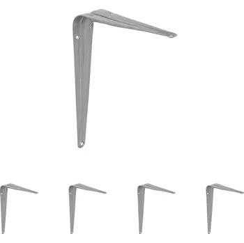 Walteco Plechová konzole 200x150mm, nosnost 18 kg, stříbrná Množství: 5 ks