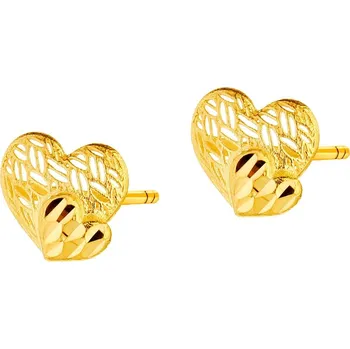 Náušnice Zlaté náušnice - srdce - AP534-8020