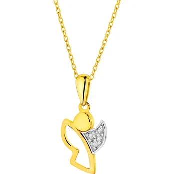 Přívěsek Zlatý přívěsek se zirkony - anděl - Z-687.02