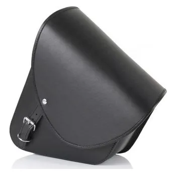 Zavazadlo na motocykl CUSTOMACCES Kožená sedlová brašna CUSTOMACCES BARCELONA AP0005N černý levý