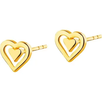 Náušnice Zlaté náušnice - srdce - K-701.02