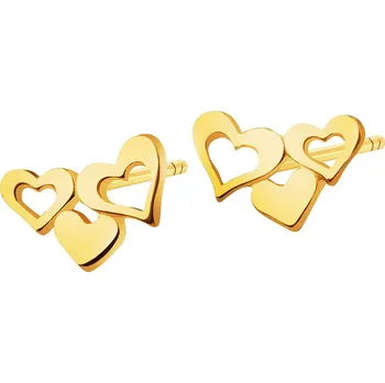 Náušnice Zlaté náušnice - srdce - K-906.02