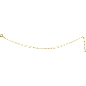 Náramek Zlatý náramek se zirkonem, anker - nekonečno - AP530-8482