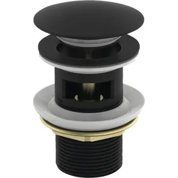 Umyvadlo Výpusť Jungborn PUSH-OPEN pro umyvadlo s přepadem 1 1/4" černá NP-GR4127B