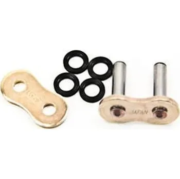 Řetězová sada pro motocykl EK Nýtovací spojka řetězu EK 520 RRX MLJ zlatá