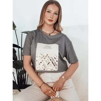 Dámské tričko Dámské triko DSTREET CENTIA TMAVĚ ŠEDÁ M/L