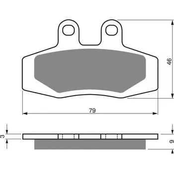 Brzda pro motocykl GOLDFREN Brzdové destičky GOLDFREN 026 K1