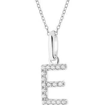 Šperk Stříbrný přívěsek se zirkony - písmeno E - AP536-1983