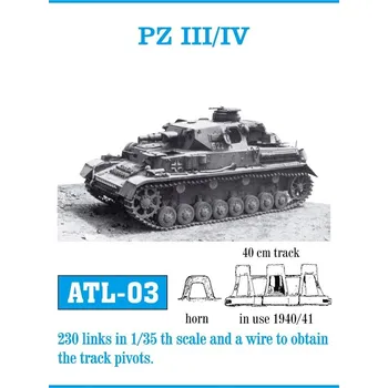 Plastikový model 1/35 ATL-003 PZ III/IV - Friul Model
