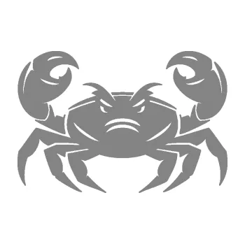 Samolepící dekorace SAMOLEPKA Krab 003 (17 - šedá) NA AUTO, NÁLEPKA, FÓLIE, POLEP, TUNING, VLASTNÍ TEXT, TISK, AUTOSAMOLEPKY.cz, POLEPY, OBRÁZEK, LOGO, SAMOLEPKY