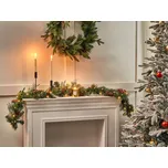 Vánoční girlanda zelená Syntetický materiál 180 cm osvětlená s LED světly Sezónní dekorace Zimní sváteční zeleň Beliani