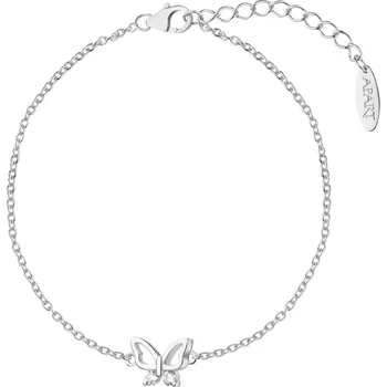 Náramek Stříbrný náramek se zirkony - motýl - AP537-0047