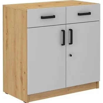 Obývací stěna Spodní skříňka se zámkem Malta 105 2D2S světle šedá/artisan