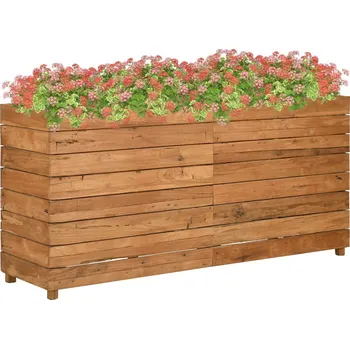 Pěstitelství vidaXL Marketos Vyvýšený záhon 150x40x72 cm recyklované teakové dřevo a ocel