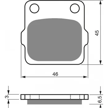 Brzda pro motocykl GOLDFREN Brzdové destičky GOLDFREN 077 K1