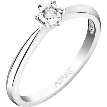 Prsten Prsten z bílého zlata s briliantem - 0,03 ct - ryzost 585 - 110.116