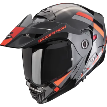 Helma na motorku Scorpion adx-2 galane stříbrno/černo/červená m